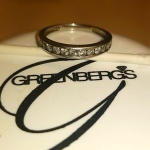 Solid Platinum wedding/anniversary band 1/2 TCW